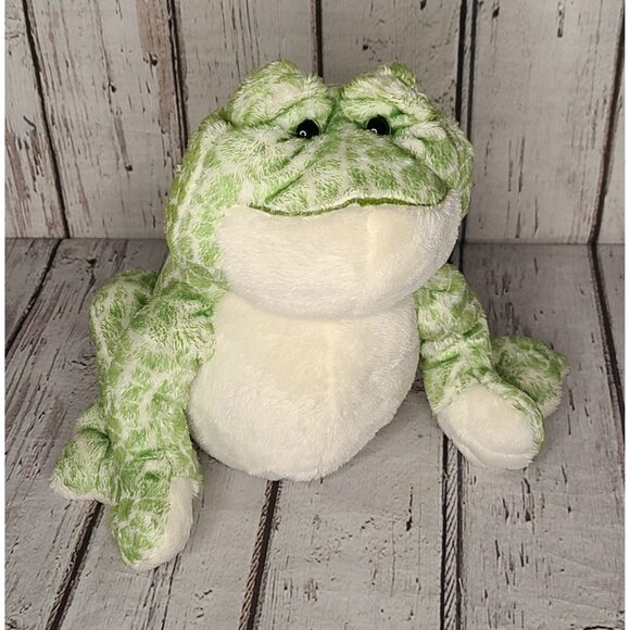 8" Ganz Webkinz Green & White Spotted Spots Frog HM142 Stuffed Plush, No Code - Picture 1 of 5